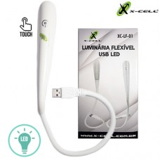 Luminária USB Flexível Touch 14 LEDs 3 Níveis de Intensidade X-Cell XC-LF-01 - Branca
